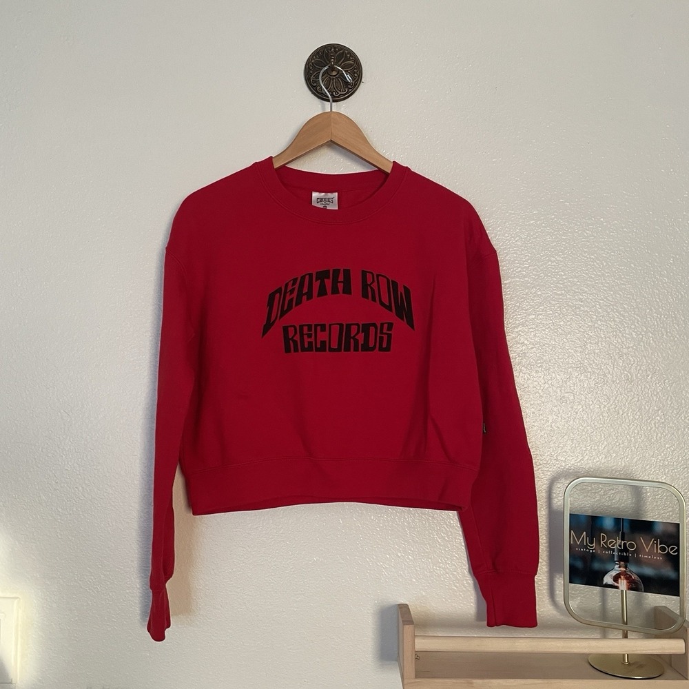 Crooks & Castles Death Row‎ Records Crew Pullover Sweatshirt Medium Red